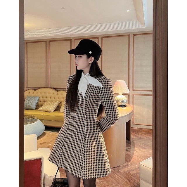 Váy kẻ dạ Joiedesroses size S