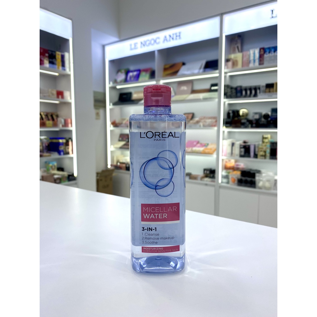 Nước tẩy trang L'Oreal 3in1 Micellar Water Deep Cleansing làm sạch sâu 400ml