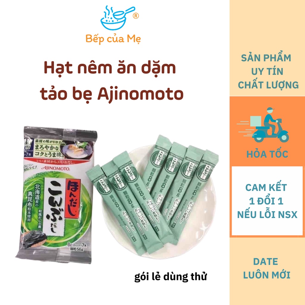 Hạt nêm cho bé ăn dặm Ajinomoto/Dashi Nhật Bản vị rong biển, bột nêm cho bé tảo bẹ , Shop Bếp Của Mẹ.