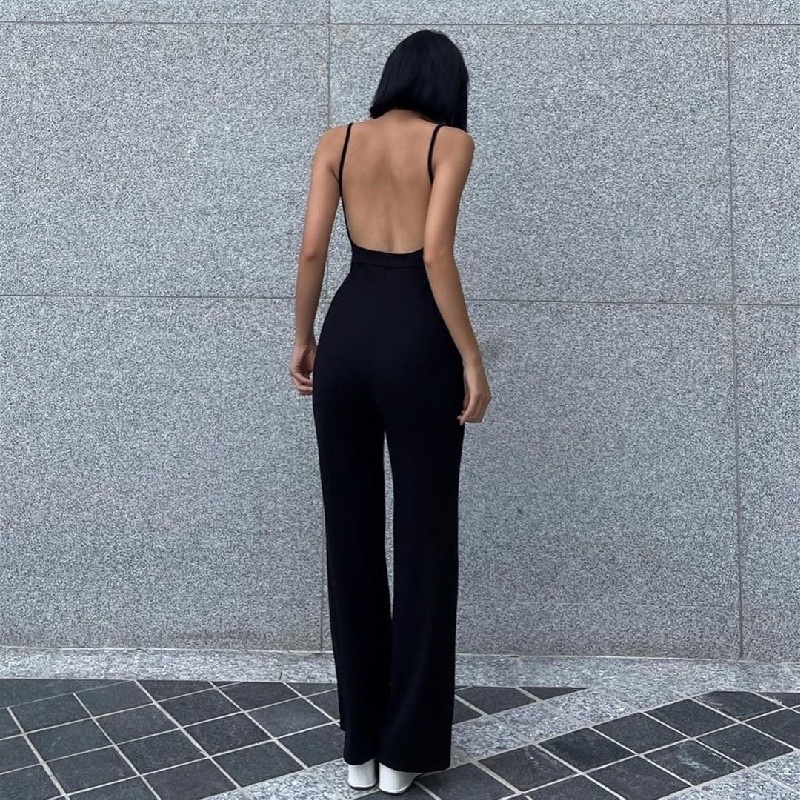 Jumpsuit Hai Dây Hở Lưng Dáng Dài Phong Cách Thể Thao Năng Động - K2065 | BigBuy360 - bigbuy360.vn