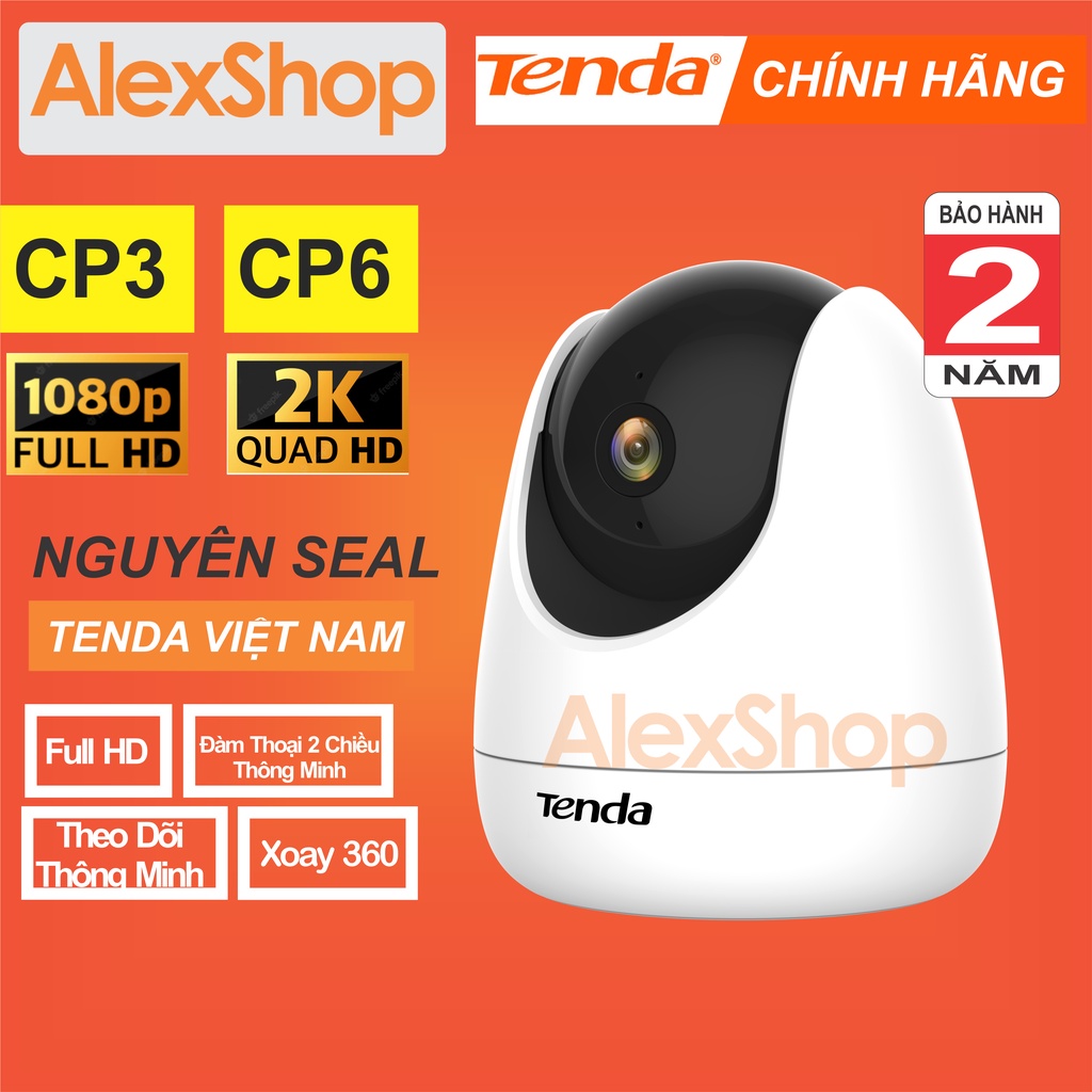 Camera Tenda CP6/ CP3 2K/ FullHD Đàm Thoại 2 Chiều, Phát Hiện Chuyển Động, Xoay 360 - Chính Hãng