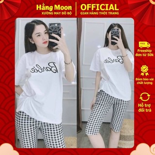 Đồ bộ nữ đồ bộ mặc nhà đồ mặc nhà đồ ngủ set bộ nữ bigsize dễ thương MoonShop QL08 LỬNG BABIE