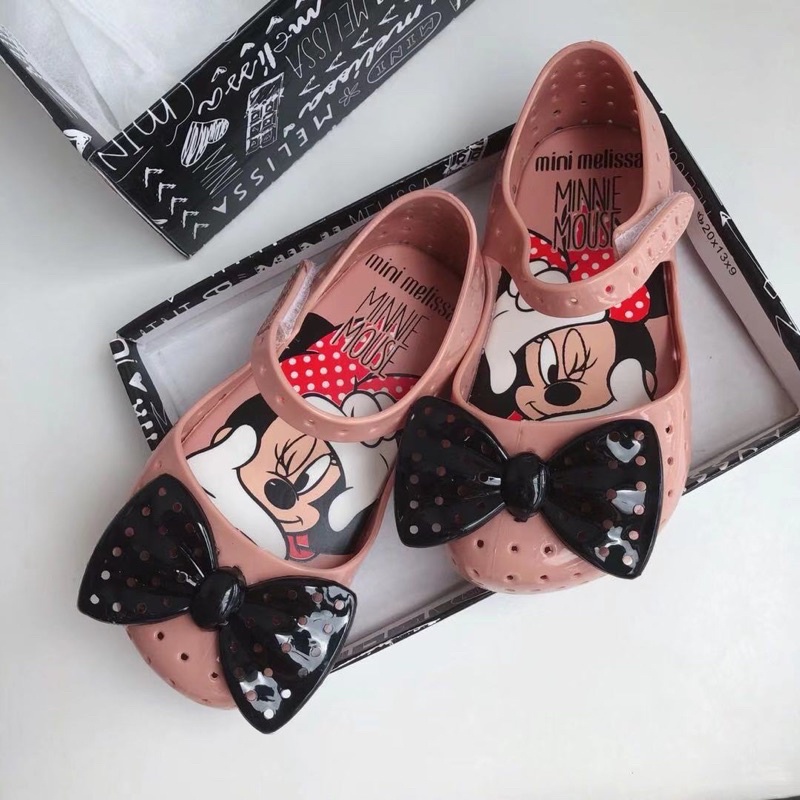 Giày Búp Bê Nhựa Đính Nơ Melissa Phong Cách Mới Cho Bé Gái