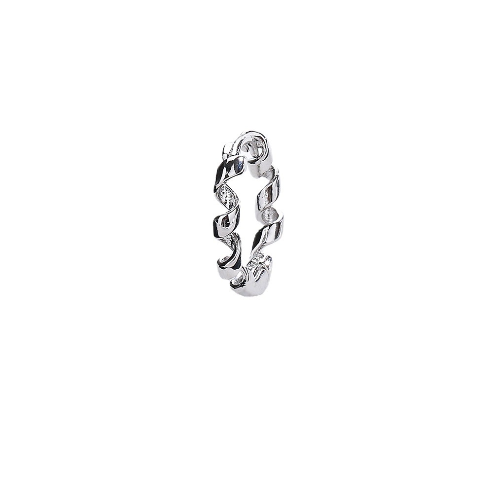 1 chiếc - Khuyên tai xoắn gợn 13mm