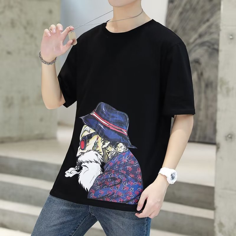 Áo Thun Nam Tay Ngắn Dáng Rộng Phong Cách Hàn Quốc Thời Trang Mùa Hè Size S-5XL
