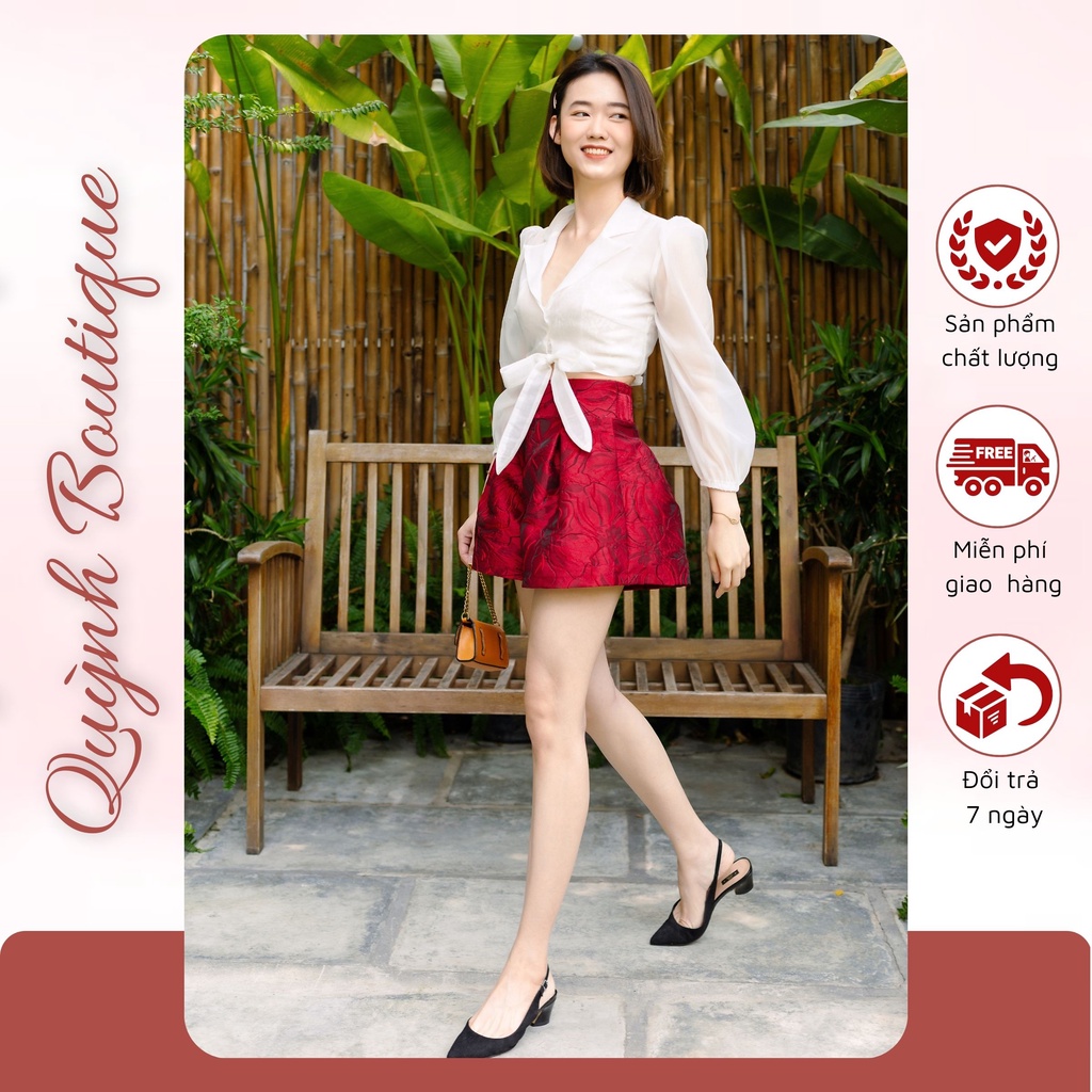 Set Bộ Đồ Nữ Dạo Phố Đi Biển Áo Croptop Buộc Nơ Eo Kèm Quần Short Cá Tính Thời Trang Cao Cấp