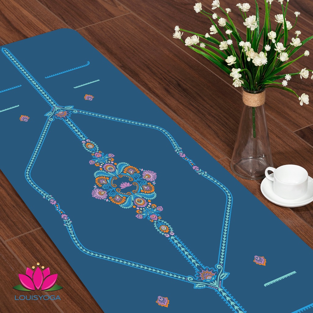 Thảm tập yoga cao su cao cấp Louis Yoga bản Diamond F23 chống trơn trượt, thấm hút mồ hôi, có kèm túi đựng thảm cao cấp
