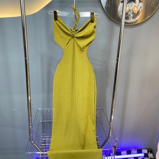 D258 - Đầm Body Yếm Dây Thừng