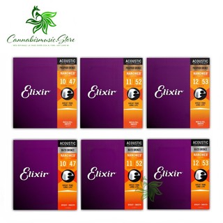 Dây đàn guitar acoustic elixir 16002, 16027, 16052, 11002, 11027, 11052 - phosphor bronze cỡ 10, 11, 12