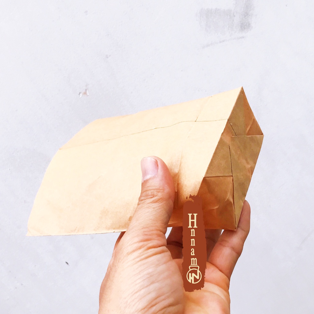 Túi giấy xi măng thấm dầu 130 x 180 x 45mm - Giải pháp đóng gói chuyên nghiệp cho khoai tây chiên và bánh chuối - Bộ 100