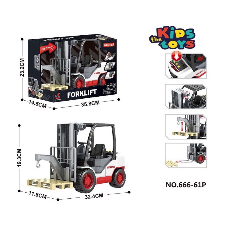 Xe Nâng, Xe Cẩu Đa Năng cao cấp Toystar âm thanh, đèn, đa chức năng.