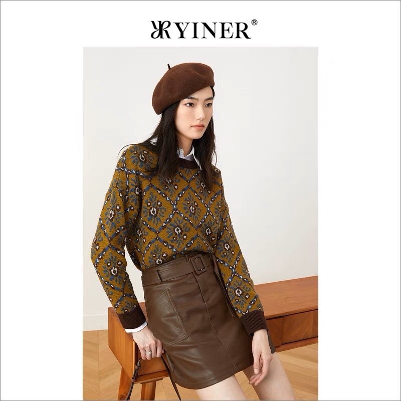 Áo len hoạ tiết Yiner
