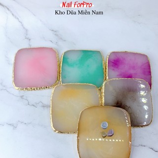 Đá cam thạch tán màu sơn gel - đá pha sơn gel chụp mẫu nail