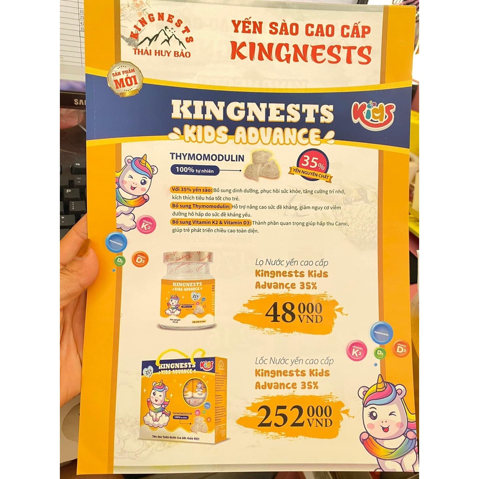 Hộp 6 hũ yến sào KingNests Kids Advance