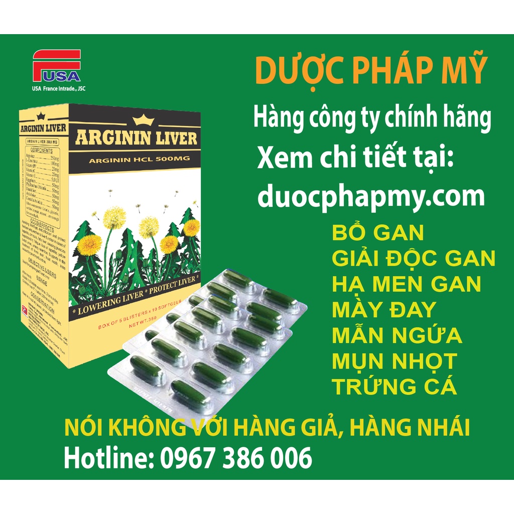 Bổ gan, giải độc gan ARGININ LIVER