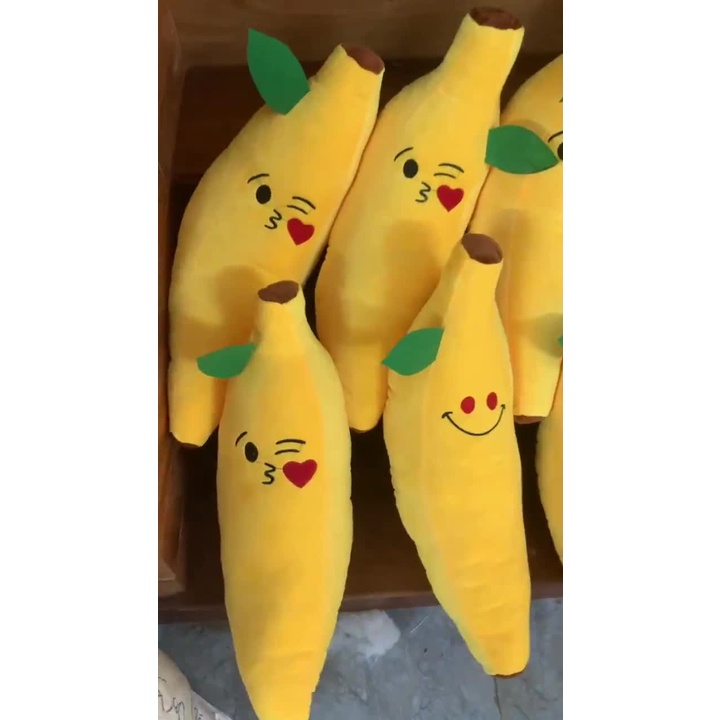 Thú gấu nhồi bông, Gối Ôm Hình Quả Chuối size 25cm, 55cm Siêu Dễ Thương Mềm Êm Mịn - HAUNNISHOP.VN