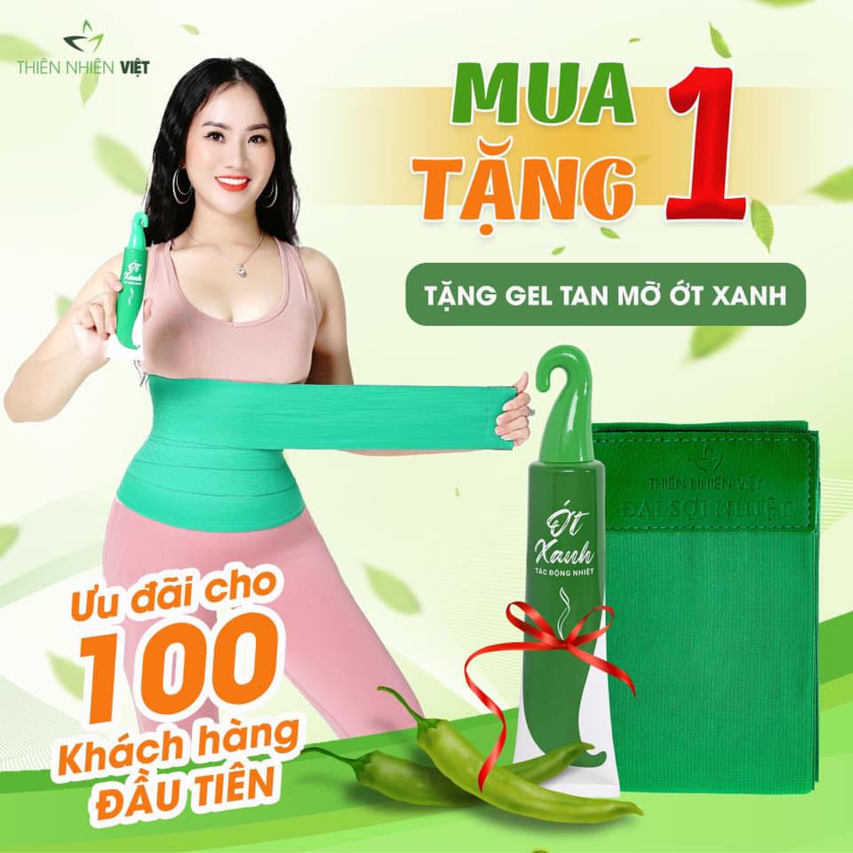Đai Sợi Nhiệt - Ớt Xanh Tách Nhiệt Thiên Nhiên Việt Về Dáng Thon Gọn Tức Thì