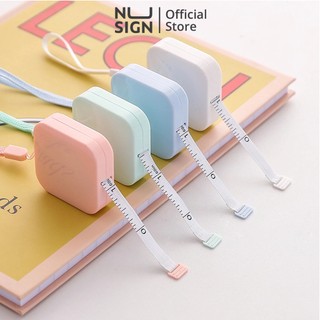Thước dây da cuộn cao cấp Nusign dài 1.5m - Kích thước nhỏ gọn, màu sắc pastel trẻ trung - mã 79650