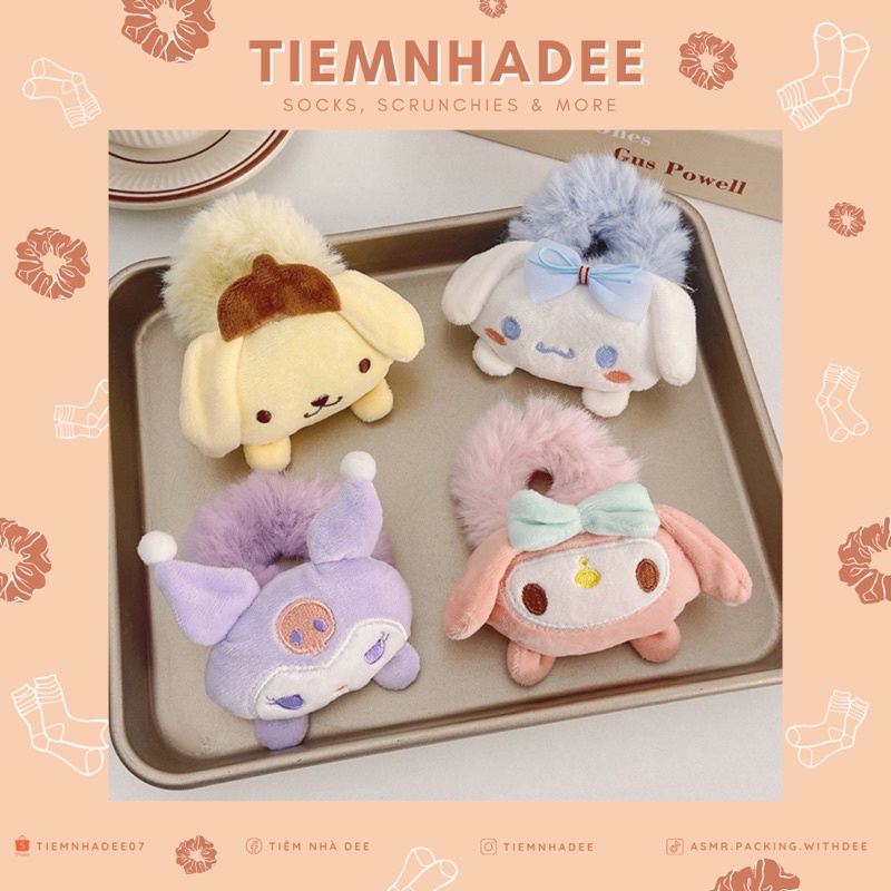 Scrunchies phối nhân vật hoạt hình siêu cute, hot trend 2023