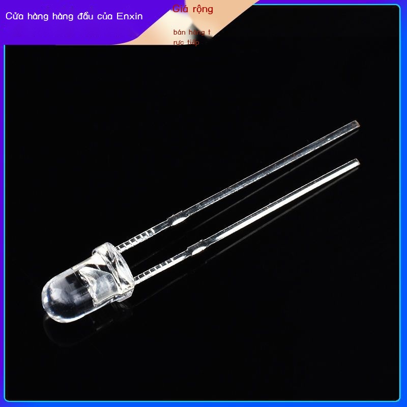 3MM/F3 hạt đèn 2-pin LED phát sáng tóc trắng/đỏ ngọc lục bảo xanh lục xanh dương vàng tím hồng đèn flash nhiều màu sắc