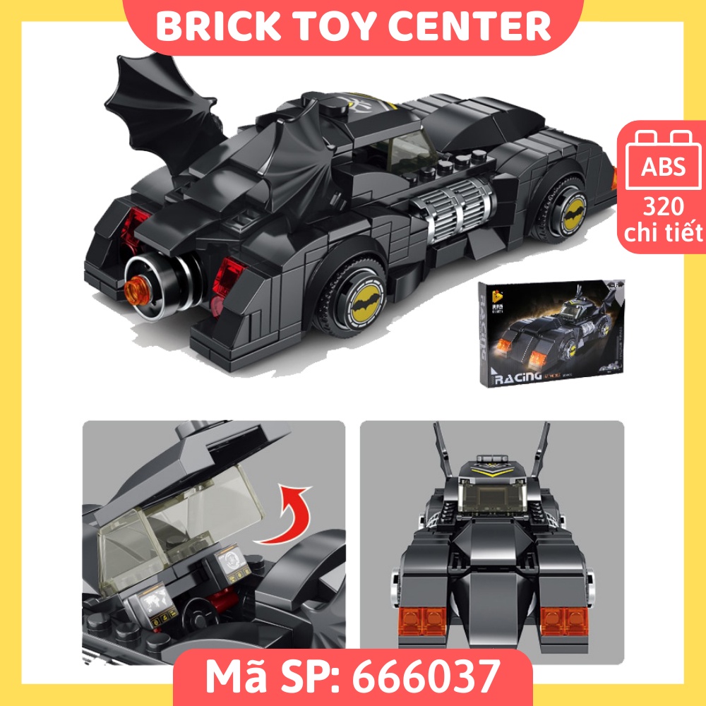 Đồ chơi mô hình lắp ráp siêu xe của siêu anh hùng Người dơi Batman Batmobile 320+ chi tiết