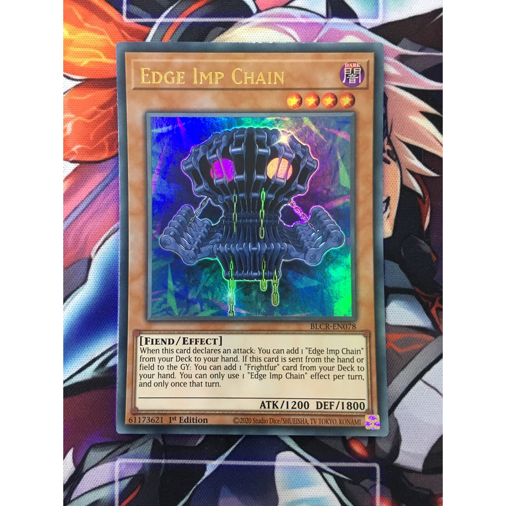 (YDA-TCG) 1 lá thẻ bài Edge Imp Chain - BLCR-EN078 - Ultra Rare