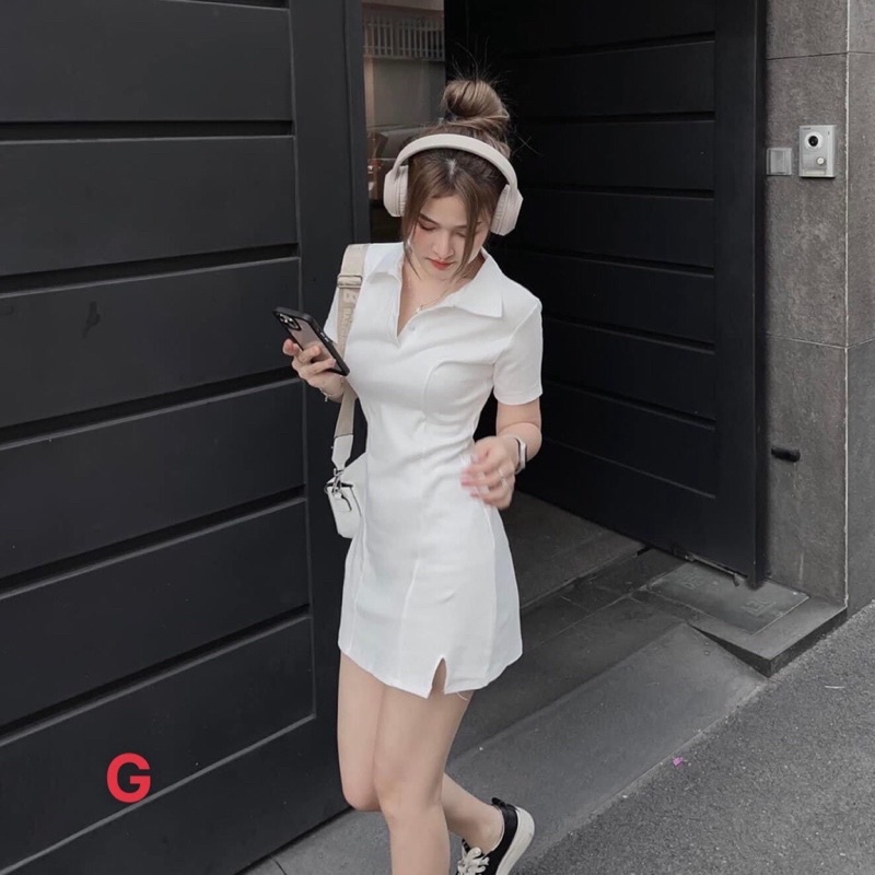 Đầm Ngắn Sơ Mi Thanh Lịch Thun Mềm mịn
