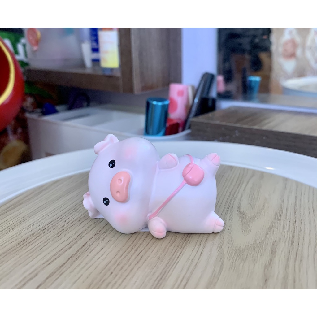 Mô hình khủng long mini và heo con trang trí ô tô xe hơi, bàn làm việc, bàn học phòng khách siêu cute