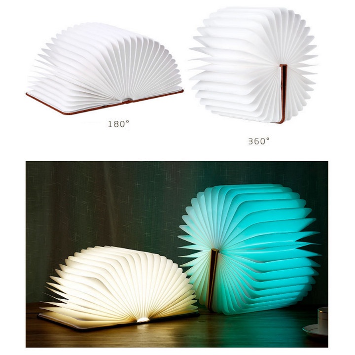 Đèn Sách Vân Gỗ Wooden Grain Six Color Book Lamp - Home and Garden