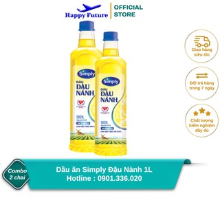 Dầu ăn simply đậu nành 1l