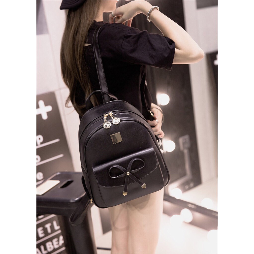 Balo da thời trang thắt nơ đơn giản