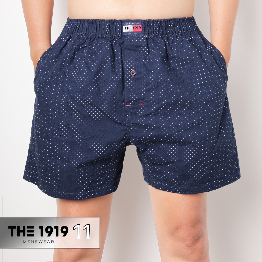 Quần đùi nam mặc nhà chất cotton pha sợi spandex 1919 Quần ngủ nam CT05