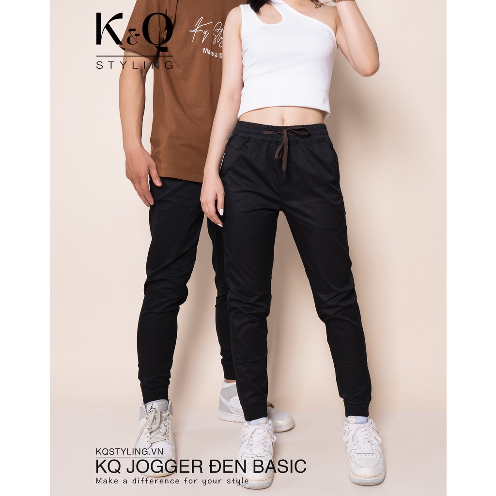 Quần Jogger Đen Kaki Co Giãn K&QSTYLING cao cấp