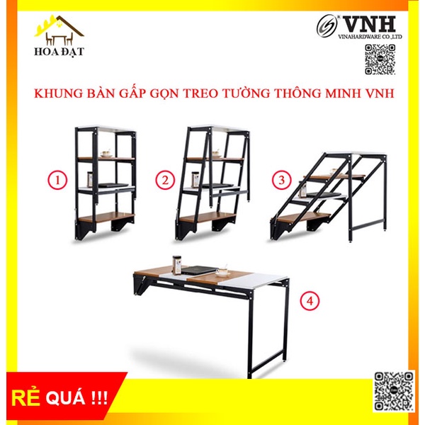 Khung Bàn Gấp Gọn Treo Tường Thông Minh – Bàn Làm Việc – Bàn Ăn – Đa Năng Phù Hợp Cho Mọi Không Gian