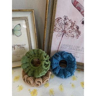 Scrunchies len handmade siêu vintage