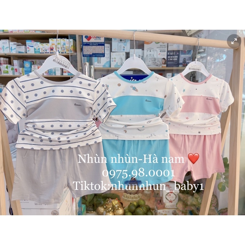 Bộ cài vai cộc tay Avaler sợi tre size từ 6-9m -> 3-4y