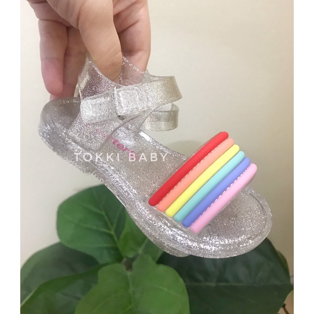 Sandal nhựa thơm hình cầu vồng cho bé SCT002