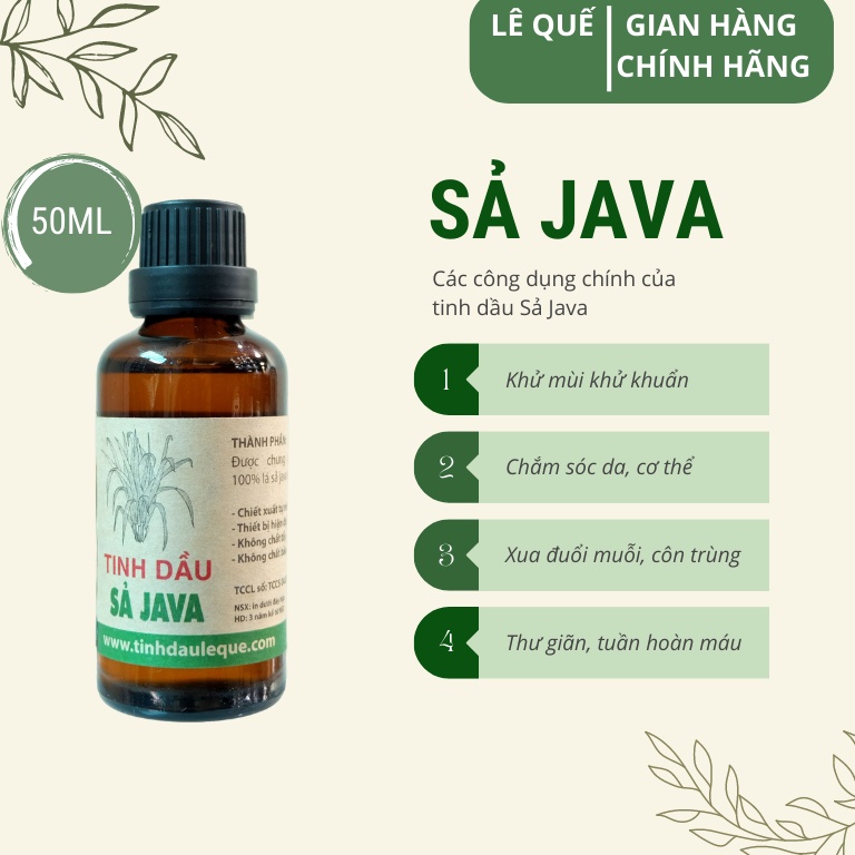 Tinh dầu Sả Java Lê Quế 50ml