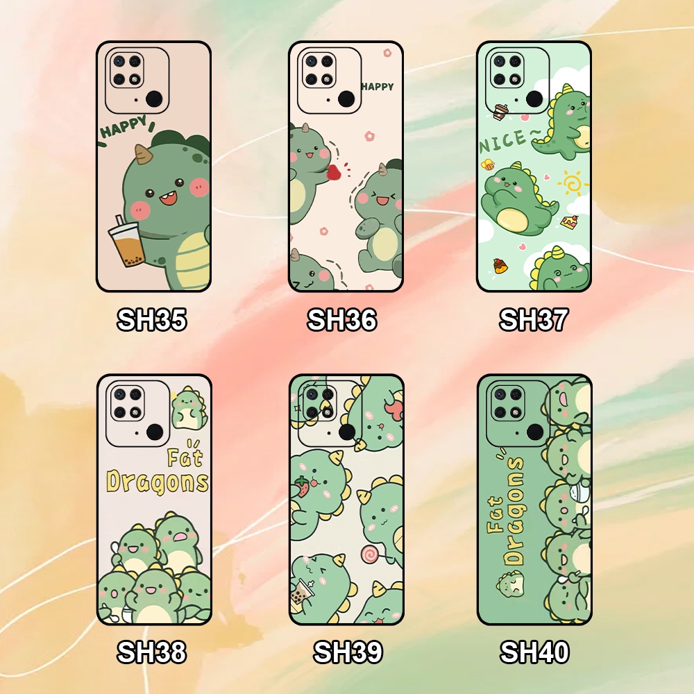 Ốp Xiaomi Redmi 9C / Redmi 10C siêu đẹp in hình khủng long chibi dễ thương