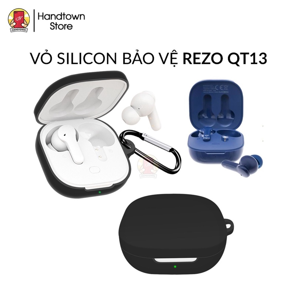 Vỏ Bảo Vệ Hộp Sạc Tai nghe không dây Rezo QT13 Rezo QT13 Bằng Silicone Chống Trượt Kèm Móc