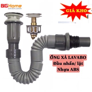  Ống Xả Xi Phông Bồn Rửa Mặt Lavabo XẢ RUỘT GÀ CAO CẤP Xả nhấn kín xả bóng kính XẢ RUỘT GÀ TRẮNG BẢO HÀNH 2 NĂM 