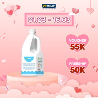 Sữa Tươi Thanh Trùng VPMilk Đà Lạt True Milk - Không Đường 2 Lít