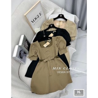 ĐẦM KAKI NƠ KHOÉT EO 3007839