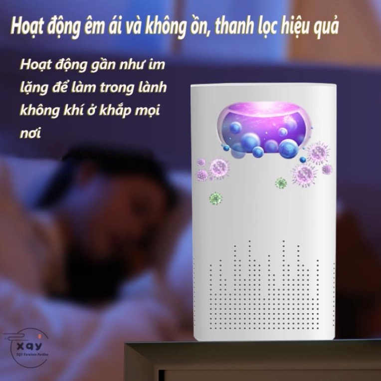 Máy lọc không khí miniđể bàn lọc bụi mịn có led UV khử khuẩn khử mùi trong phòng Air Purifier - CN33 | BigBuy360 - bigbuy360.vn