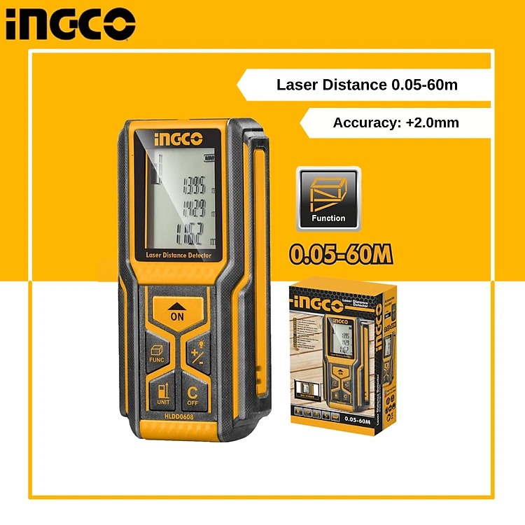 Máy đo khoảng cách laser INGCO HLDD0608 0.05-60m sai số +-2mm