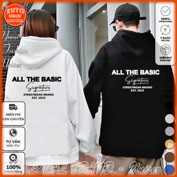 Áo Hoodie AllTheBasic Local Brand Unisex Ullzang nỉ bông cao cấp dày - Áo Khoác Nỉ Form Rộng