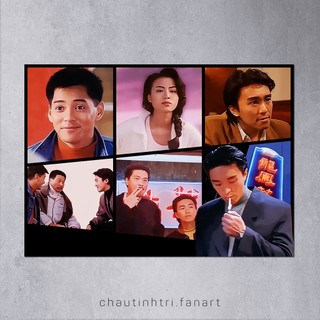 [Chautinhtrifanart] Decal dán tường Châu Tinh Trì - Trà Lầu Long Phụng