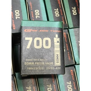 Săm chengshin 700x23/32c van gạo fv siêu nhẹ hộp đen xanh