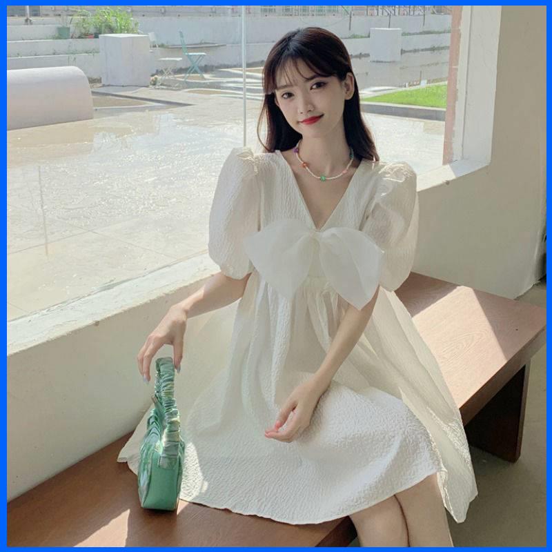 ❤Váy babydoll đâm babydoll Đầm Tay Phồng Dáng Rộng Phong Cách Nhật Bản Thời Trang Mùa Hè Hàng Mới Dành Cho Bạn Nữ