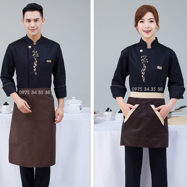 Áo đồng phục bếp cho nhà hàng, khách sạn,  mỏng ngắn tay mùa hè